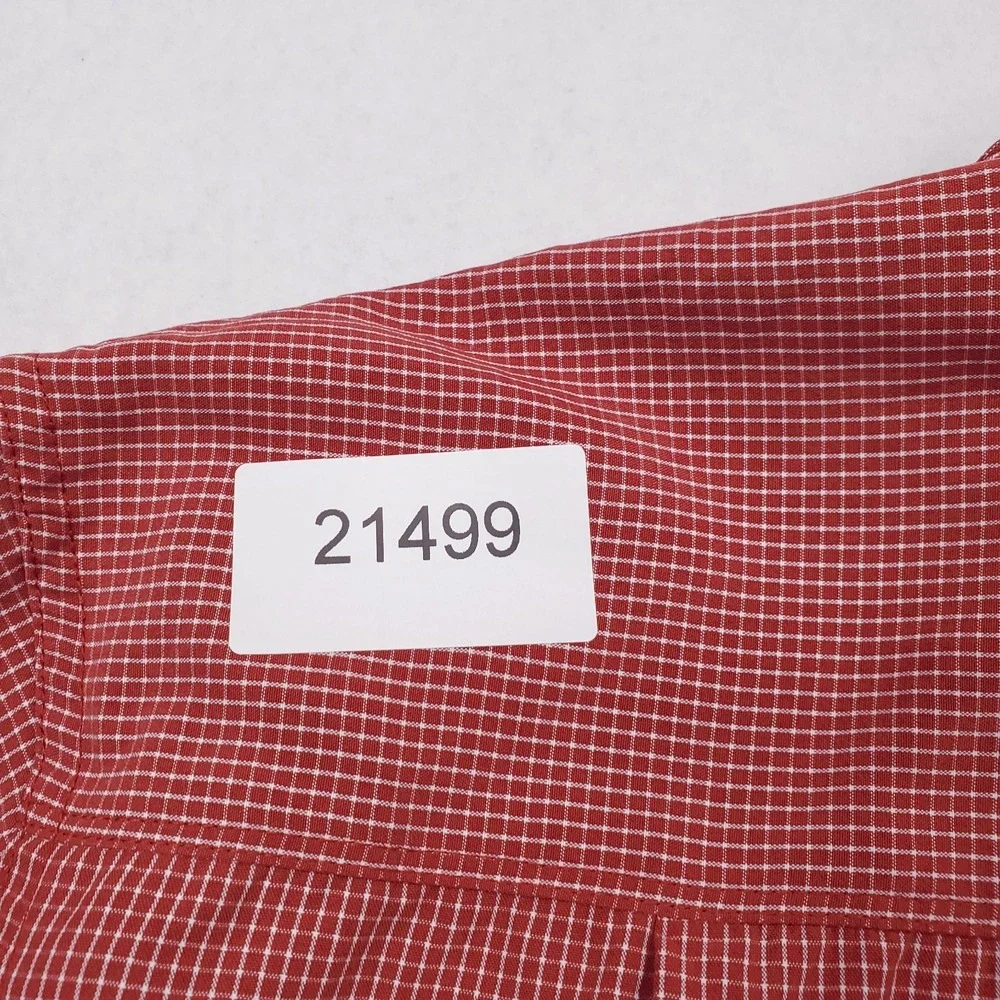 North Face Shirt Mens XXL Red Graph Check Button Up Short Sleeve Outdoor